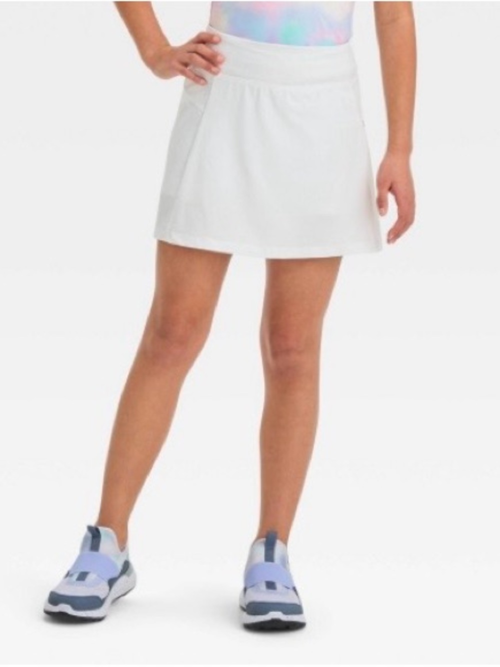 Girls' Woven Performance Skort - All in Motion White Size XS new